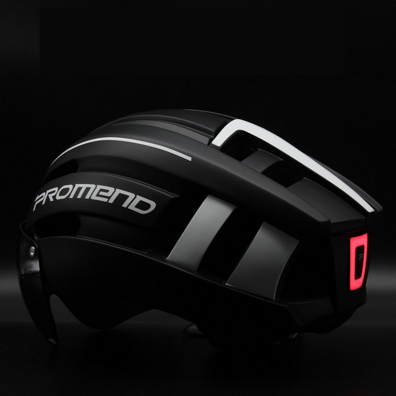 Capacete Ciclismo com Luz Traseira e Viseira Magnética Promend