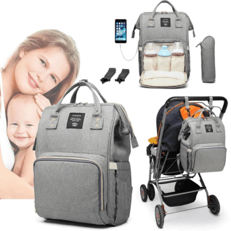 Bolsa Mochila Maternidade Impermeável com USB - SmartBag