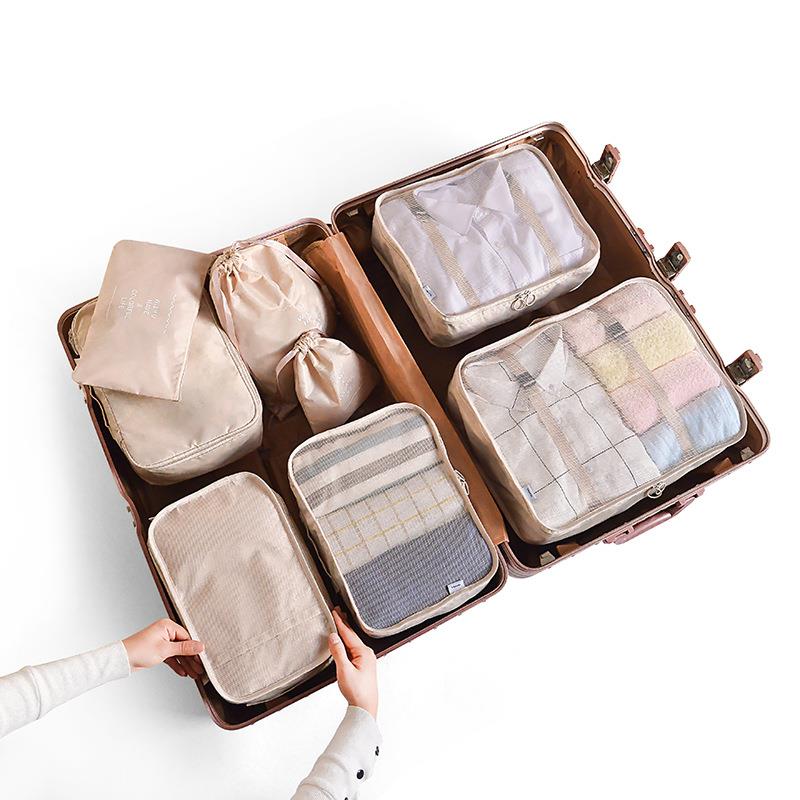 Kit com Bolsas Organizadoras Premium Para Viajem - Compre 5 Leve 7