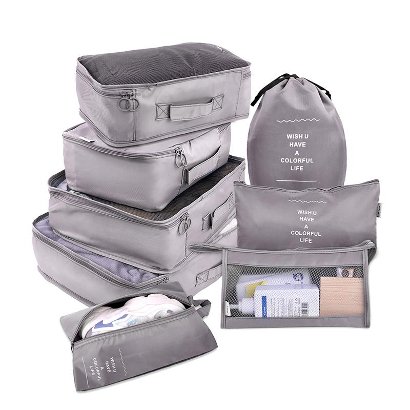 Kit com Bolsas Organizadoras Premium Para Viajem - Compre 5 Leve 7