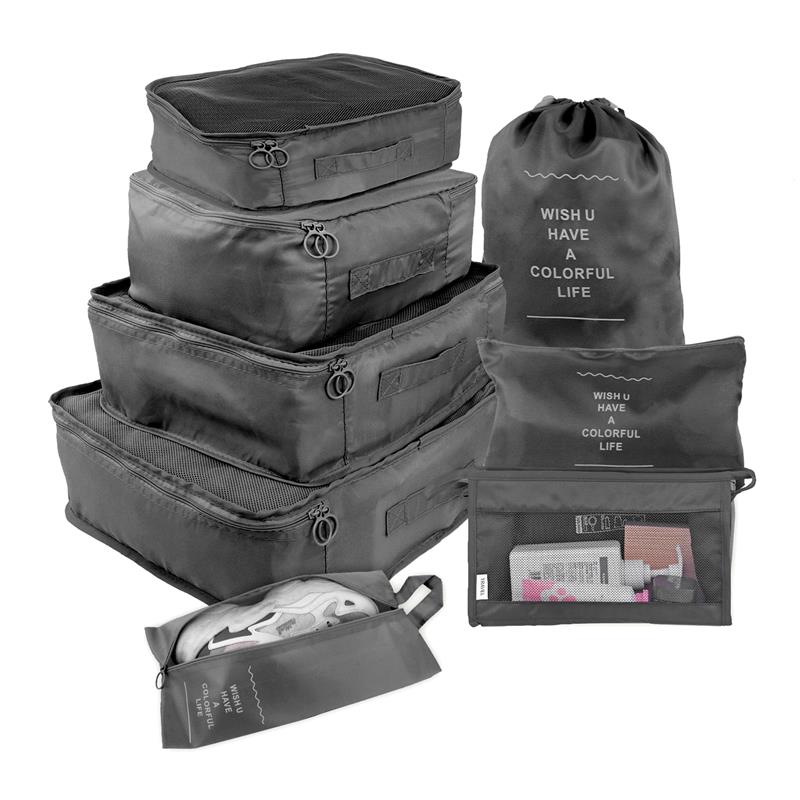 Kit com Bolsas Organizadoras Premium Para Viajem - Compre 5 Leve 7