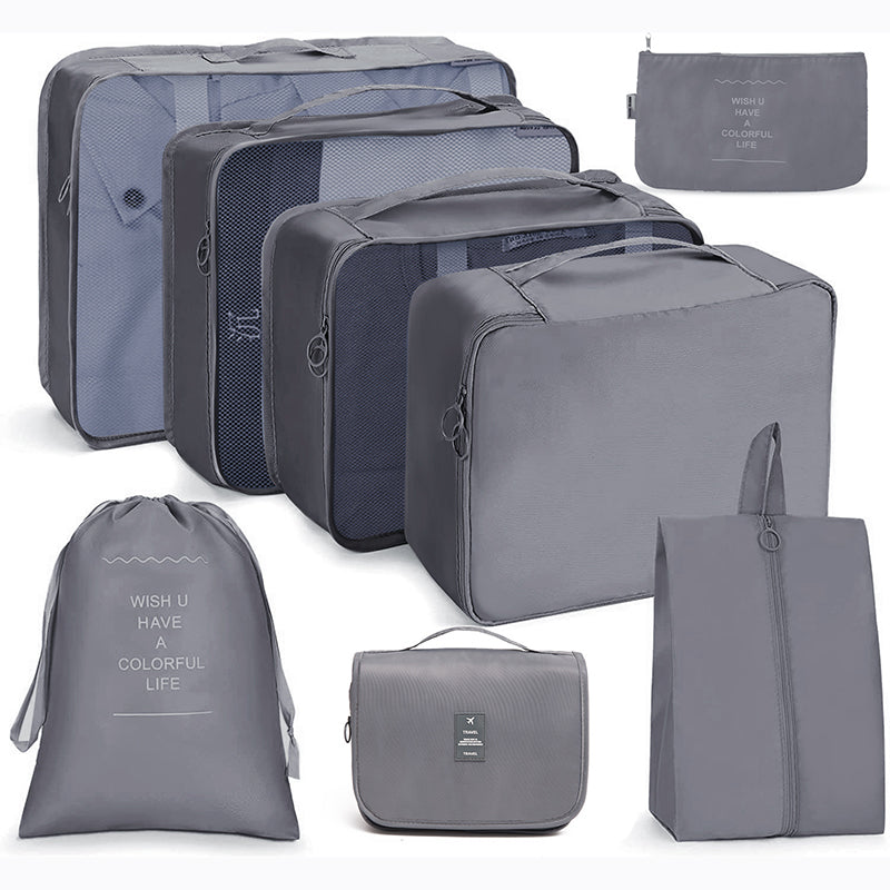 Kit com Bolsas Organizadoras Premium Para Viajem - Compre 5 Leve 7