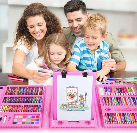 Maleta de Desenho e Pintura  Infantil 208 Peças - CriativeKids