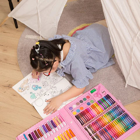 Maleta de Desenho e Pintura  Infantil 208 Peças - CriativeKids