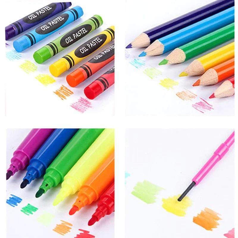 Maleta de Desenho e Pintura  Infantil 208 Peças - CriativeKids