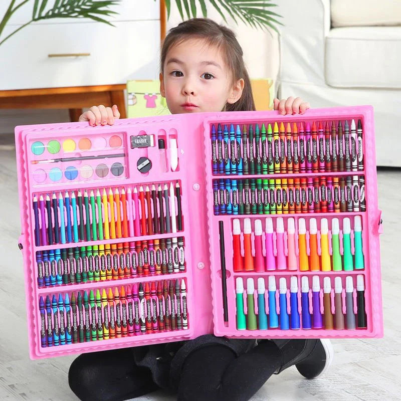 Maleta de Desenho e Pintura  Infantil 208 Peças - CriativeKids