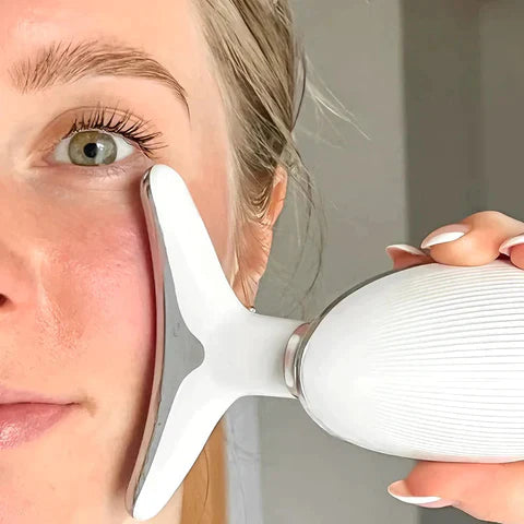 Massageador Rejuvenescedor com LED para Rosto e Pescoço - LumaFace