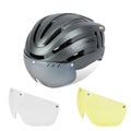 Capacete Ciclismo com Luz Traseira e Viseira Magnética Promend