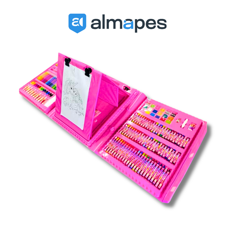 Maleta de Desenho e Pintura  Infantil 208 Peças - CriativeKids
